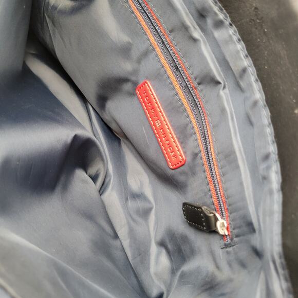 Tommy Hilfiger Large Handbag Preowned Black Logo Pattern - Picture 14 of 14